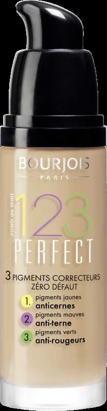 BOURJOIS Paris 123 Perfect skystas makiažo pagrindas, atspalvis: 53 rusvai gelsvas Clair, 30 ml