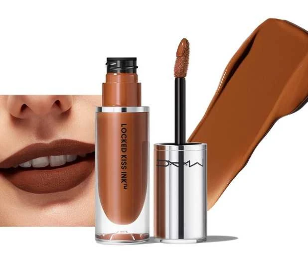 MAC Cosmetics ilgai išliekantys skysti lūpų dažai (Locked Kiss Ink) 4 ml, Posh