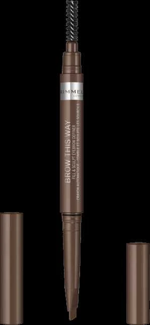 Antakių dažai "Rimmel London Brow This Way Fill And Sculpt Eyebrow Definer 002 Medium 0,25 g"