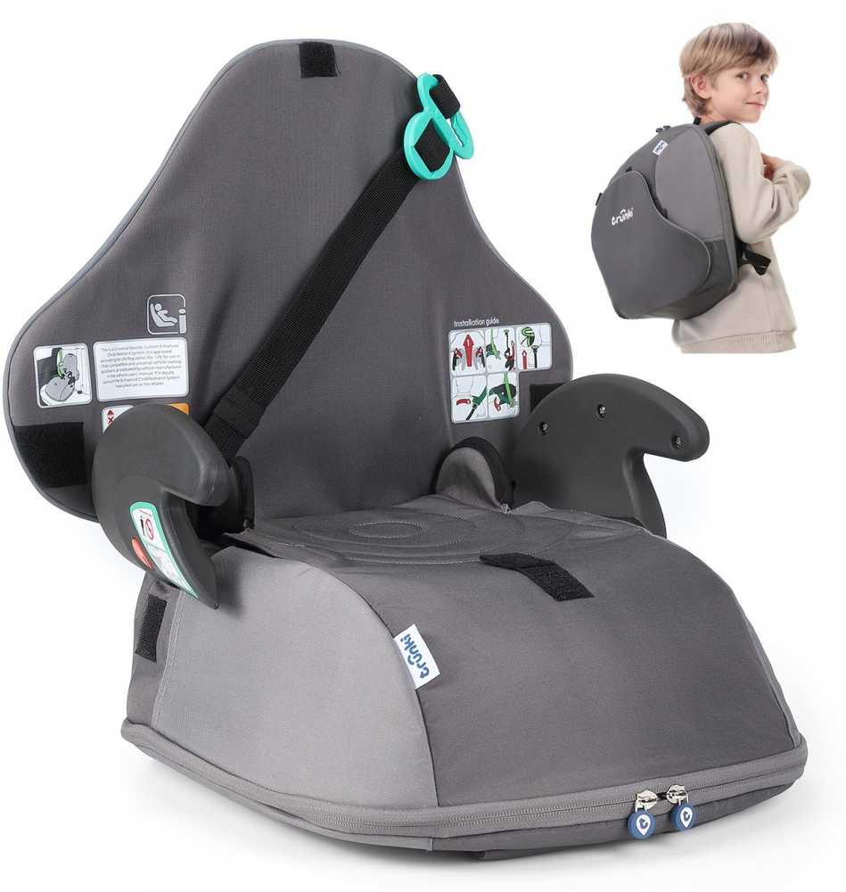 Automobilinis paaukštinimas-kuprinė Trunki BoostApak, pilkos spalvos