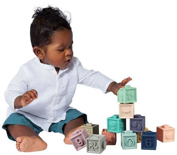 Babytolove Minkšti lavinamųjų kaladėlių rinkiniai 12 vnt.