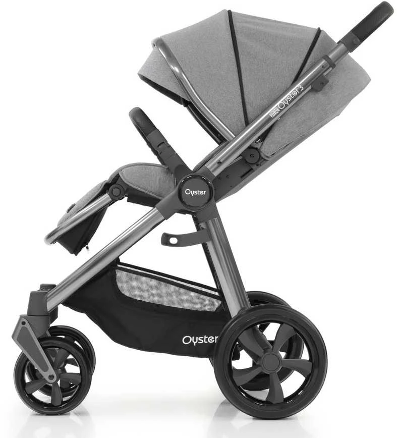 BabyStyle Oyster 3 stilingas vaikiškas vežimėlis | Pilkos spalvos "Moon Light Grey"