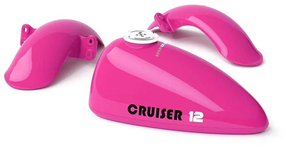 Kuro bakas ir sparnai motociklui „Hyper Gogo Cruiser“ – rožinė Barbė