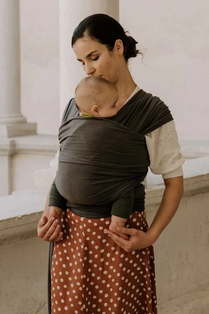 Chusta do noszenia dziecka BOBA Wrap - Dark Pilkas / Ciemny Pilka