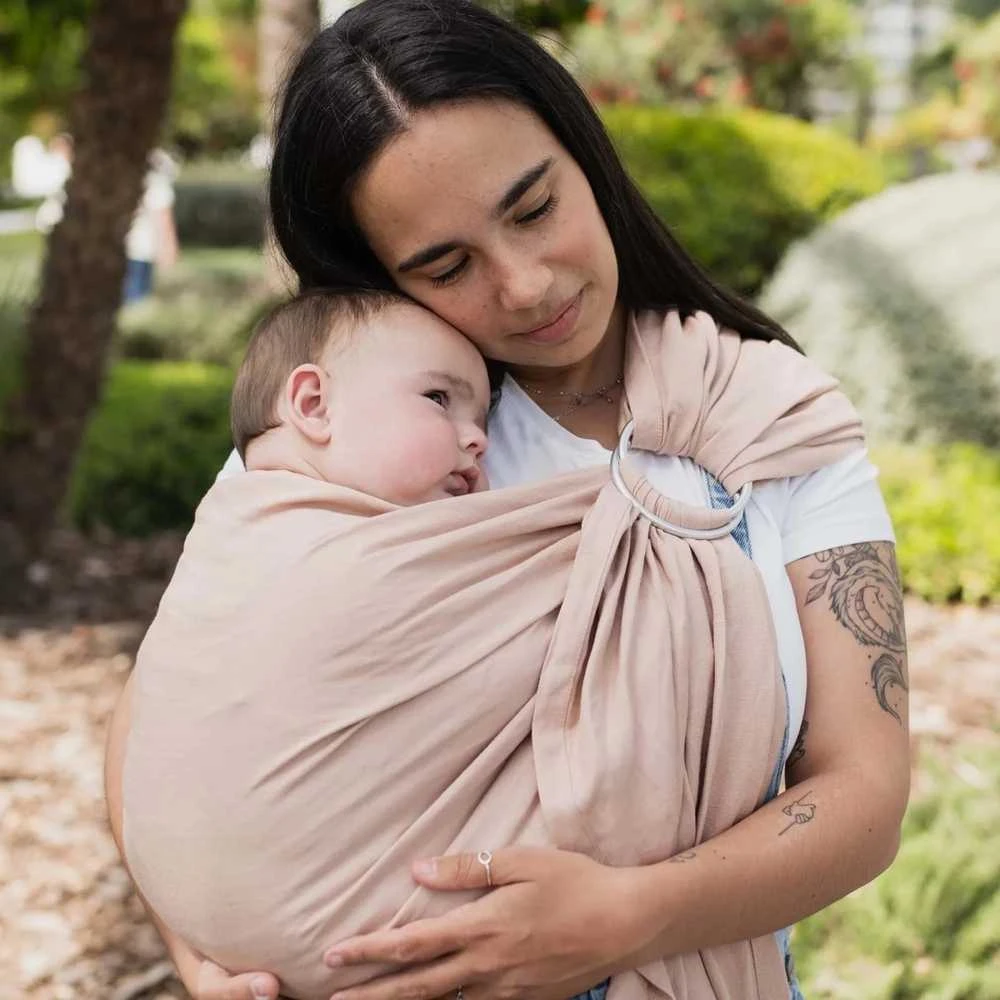 Boba Nosida BOBA Ring Sling, Peony Rožinė