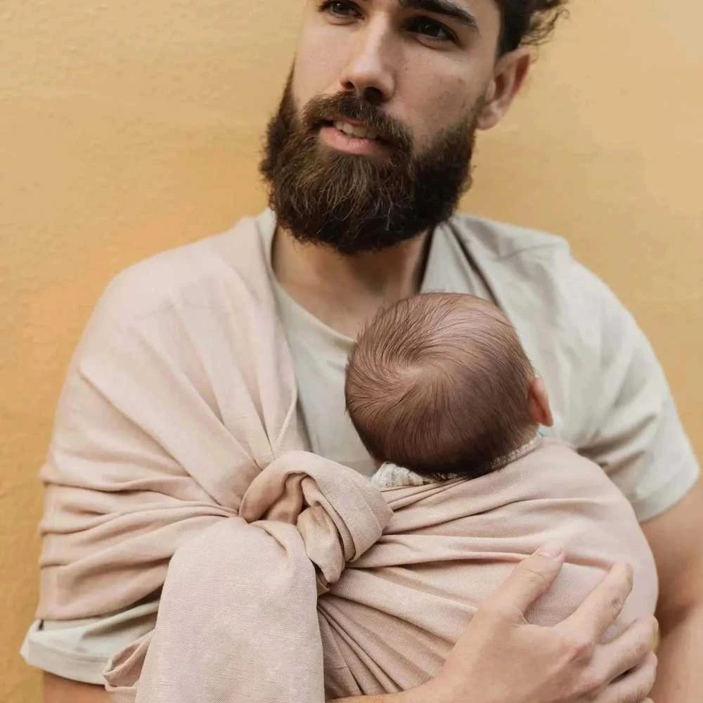 Boba Nosida BOBA Ring Sling, Peony Rožinė