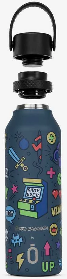 Nezatříděno Buteliukas termiczna Runbott Mii 600 ml - retro gamer mėlyna