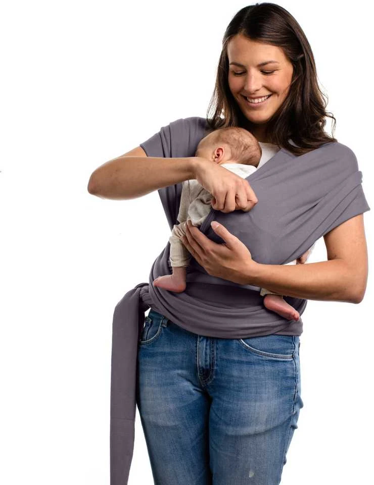 Chusta do noszenia dziecka BOBA Wrap - Dark Pilkas / Ciemny Pilka
