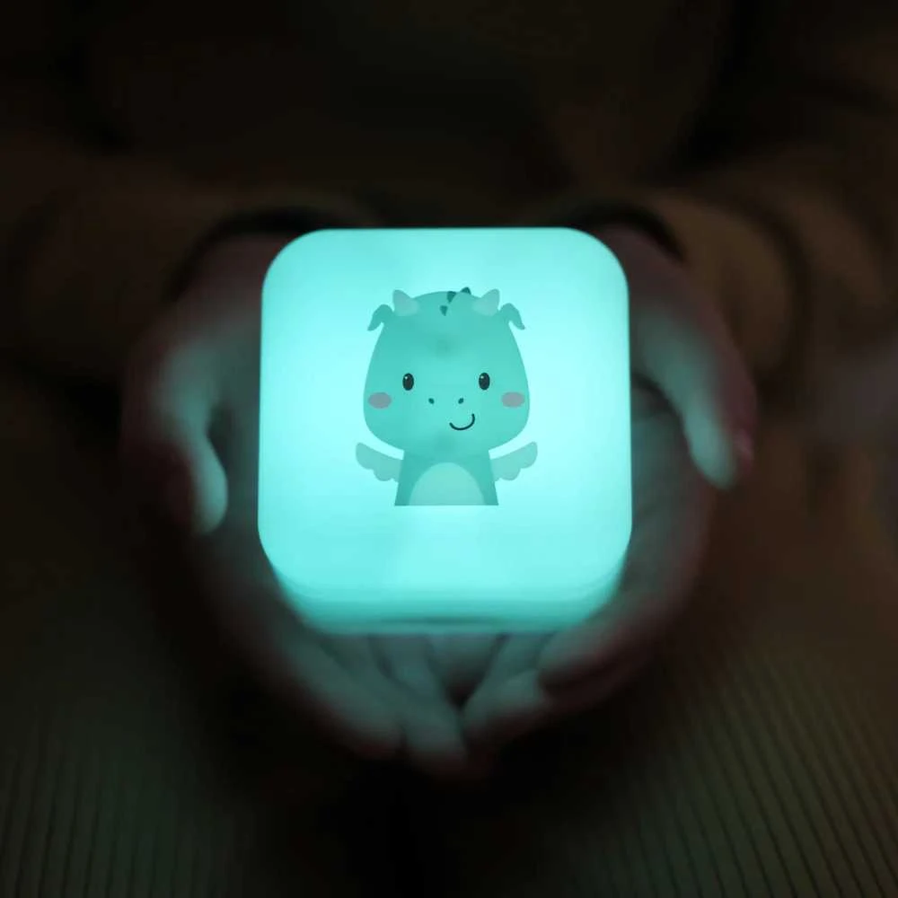 Nešiojama naktinė lemputė „Cloud B Cube B™“ – šviečiantis kubas – drakono formos