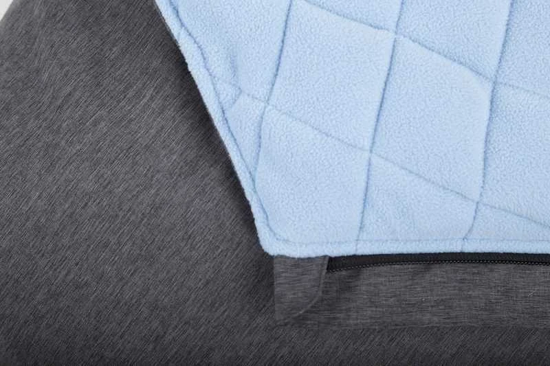 CuddleCo Comfi-Extreme vandeniui atsparus miegmaišis - pilkas melanžas / mėlynas