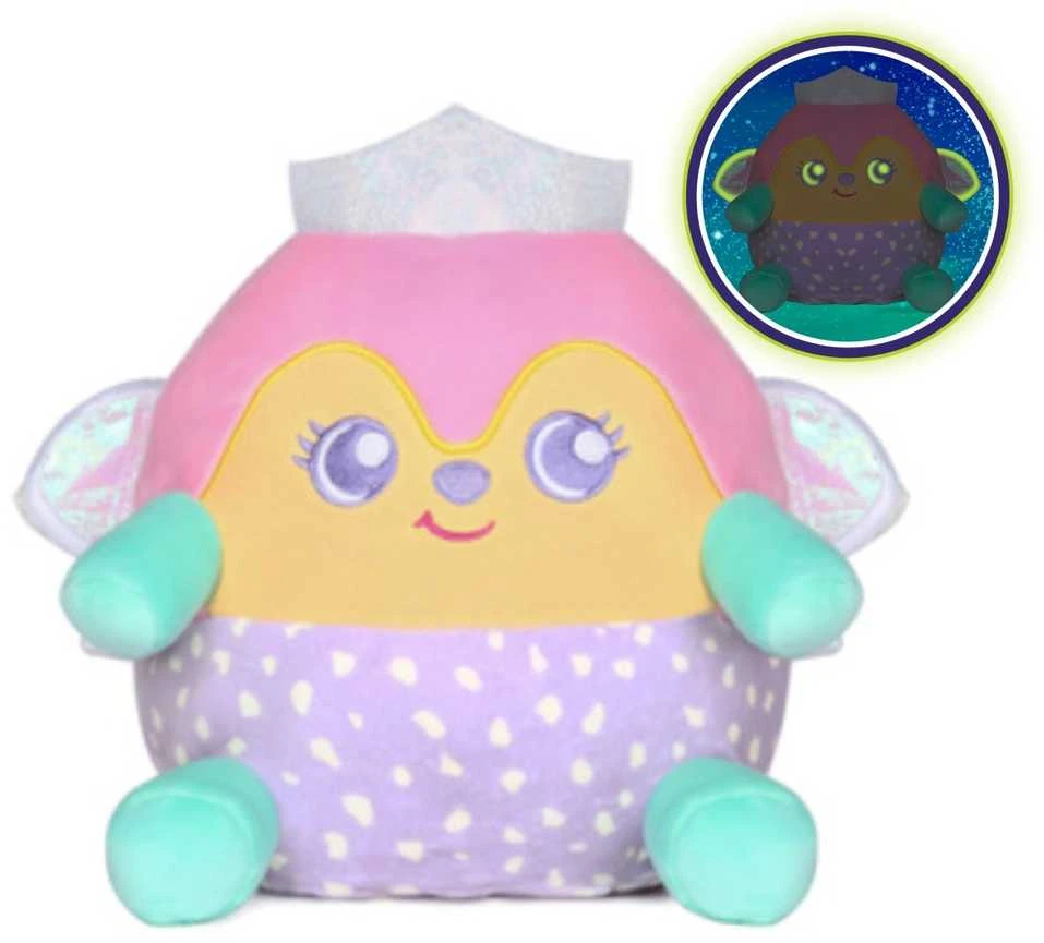Kocot Kids *PLIUŠINĖ SAPNO SPINTELĖ, 18 cm, LUNA, Kalėdų Senelis tamsoje.