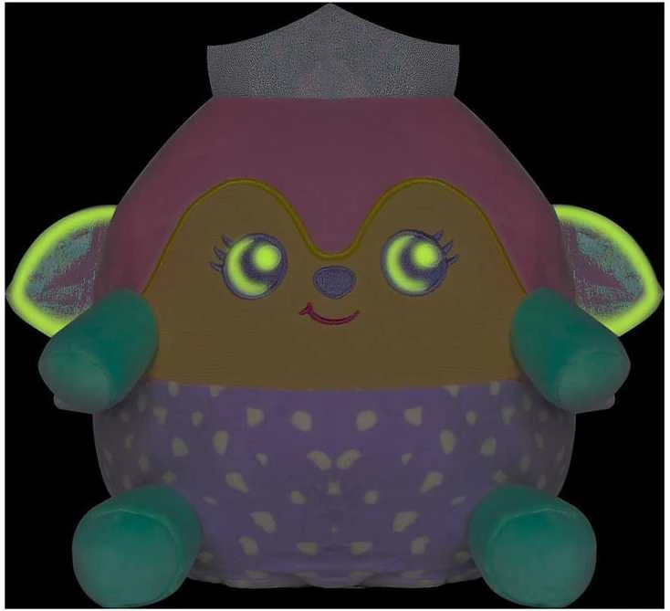 Kocot Kids *PLIUŠINĖ SAPNO SPINTELĖ, 18 cm, LUNA, Kalėdų Senelis tamsoje.