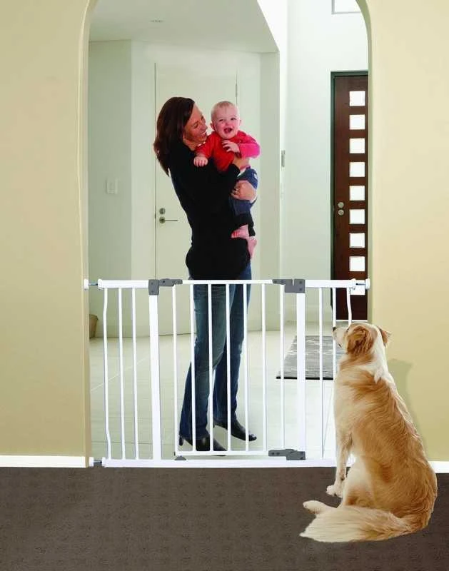 Dreambaby Safety Gate vaikams Liberty platus (P: 99-106cm x A: 76cm) - balta