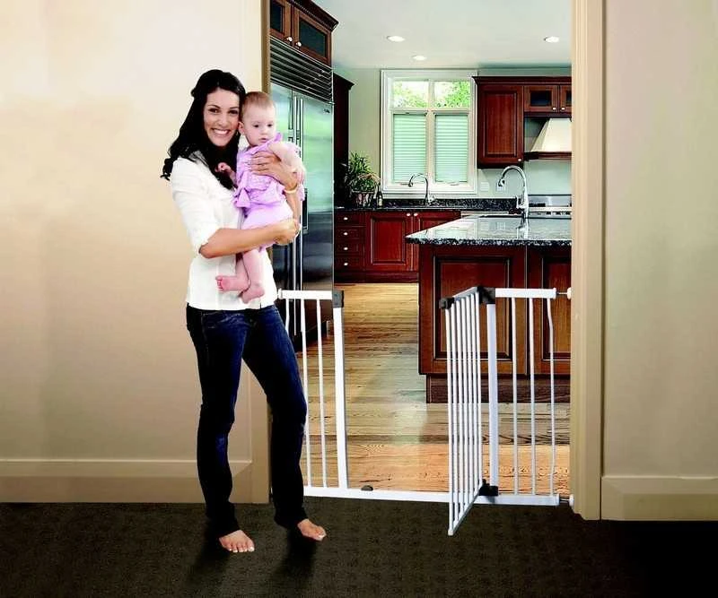 Dreambaby Safety Gate vaikams Liberty platus (P: 99-106cm x A: 76cm) - balta