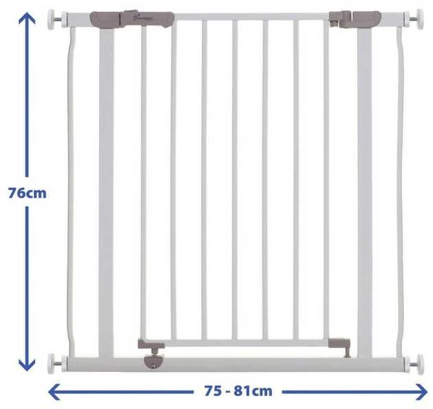 „Dreambaby AVA Gate“ šunų apsaugos varteliai (plotis: 75–81 cm x aukštis: 76) – balta