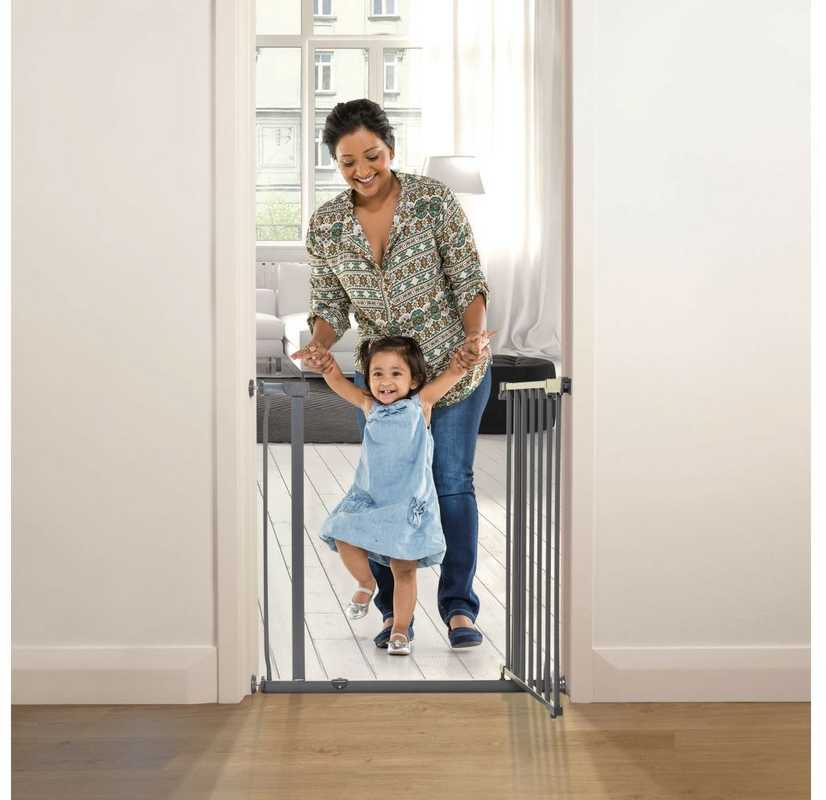 Dreambaby AVA Gate šunų apsaugos varteliai (plotis: 75–81 cm x aukštis: 76) – pilki