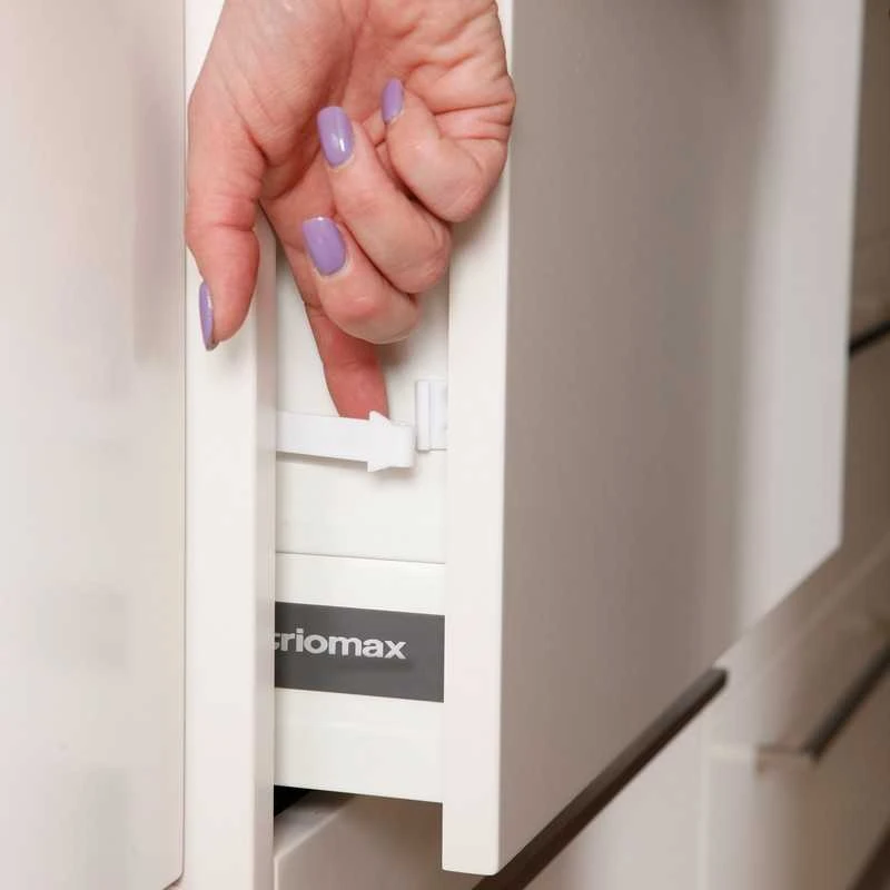 Stalčių apsauginiai fiksatoriai Dreambaby 3vnt. balti