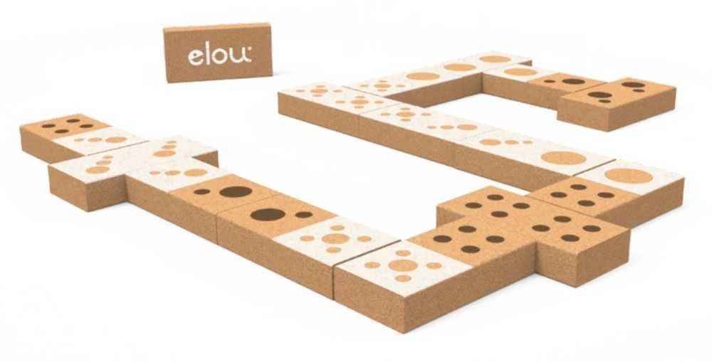 Elou Ekologiški kamštiniai blokeliai - Domino