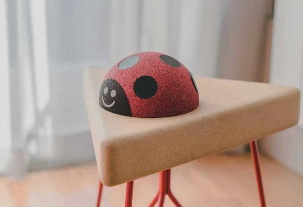 Elou Ekologiški kamštiniai kaladėlės - dėlionė „Ladybug“