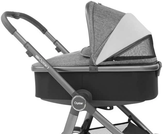 Babystyle Baby Style Oyster 3 - vežimėlio lopšys | pilkos spalvos su sidabrinėmis detalėmis