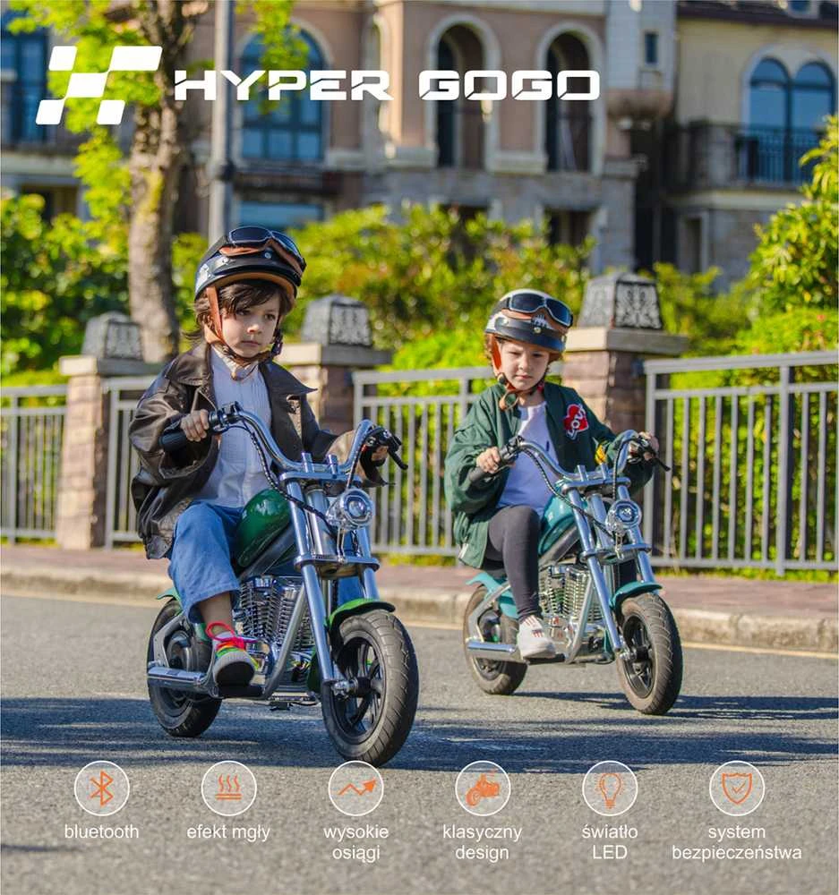Hyper Gogo Cruiser 12 Plus Motocykl elektrinis - oranžinė
