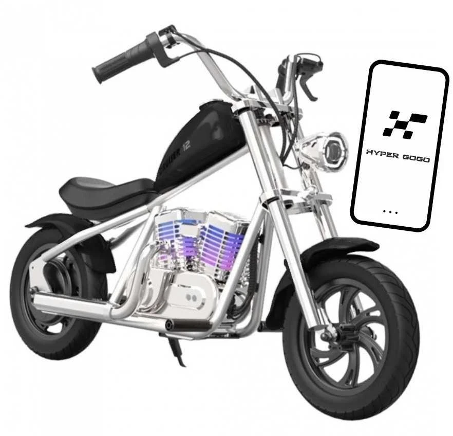 Hyper Gogo Cruiser 12 Plus Motocykl elektrinis su aplikacją - juoda