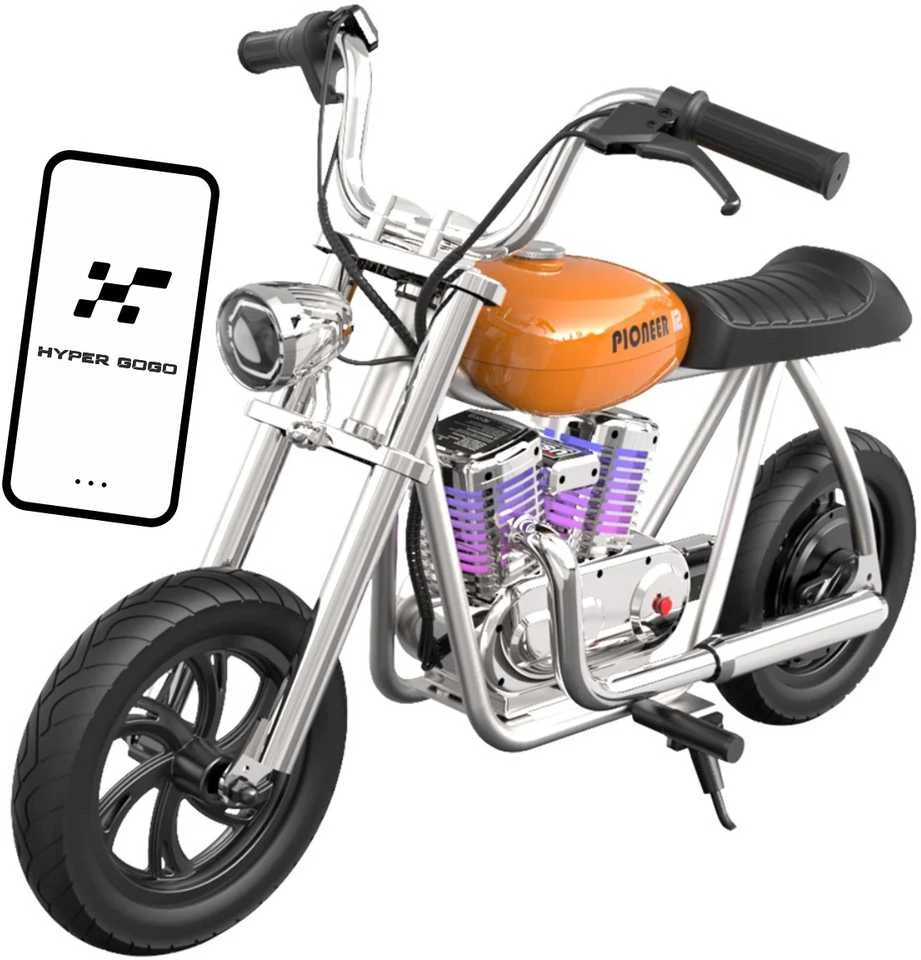 Hyper Gogo Pioneer 12 Plus Motocykl elektrinis su aplikacją - oranžinė
