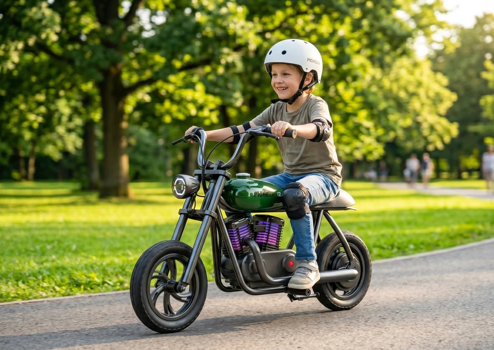 Hyper Gogo Pioneer 12 Plus Motocykl elektrinis - žalia