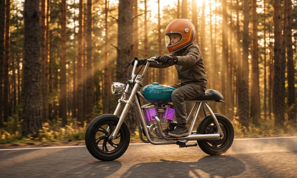 Hyper Gogo Pioneer 12 Plus Motocykl elektrinis su aplikacją - mėlyna