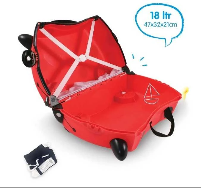Trunki kelioninis lagaminas su ratukais vaikams | Boružėlė Harley