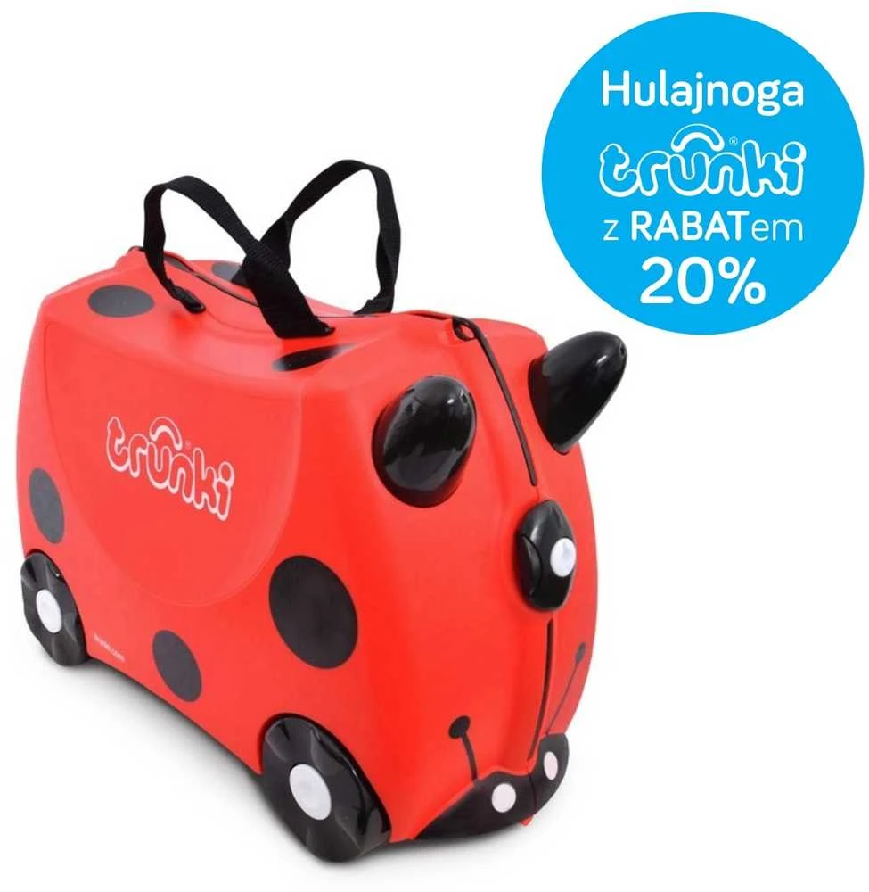 Trunki kelioninis lagaminas su ratukais vaikams | Boružėlė Harley