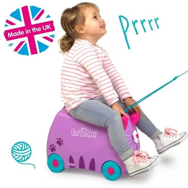Trunki kelioninis lagaminas su ratukais vaikams | Kačiukas Cassie