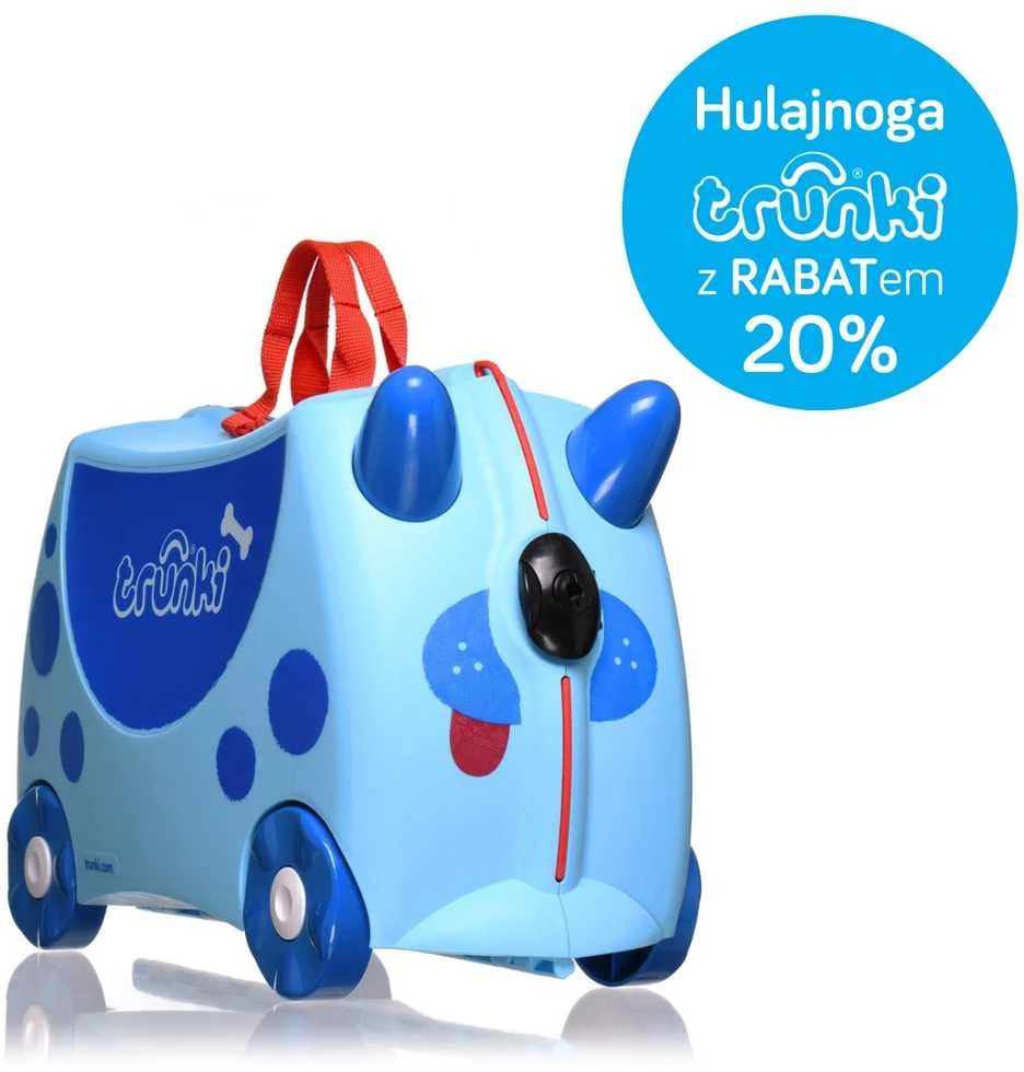 Trunki kelioninis lagaminas su ratukais vaikams | Mėlynas