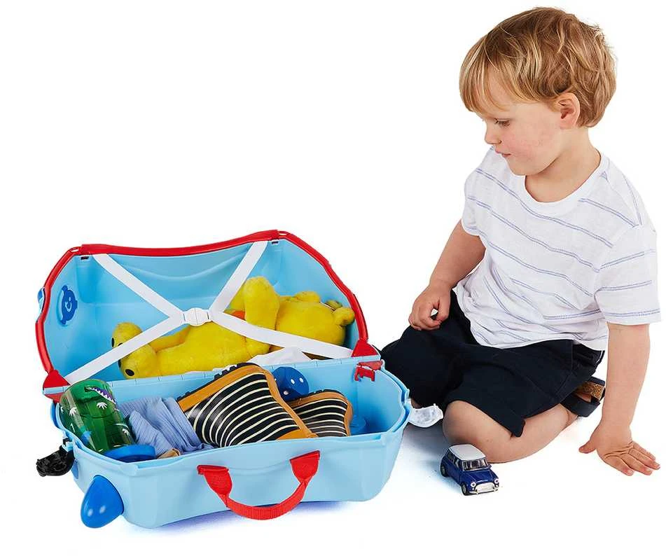 Trunki kelioninis lagaminas su ratukais vaikams | Mėlynas