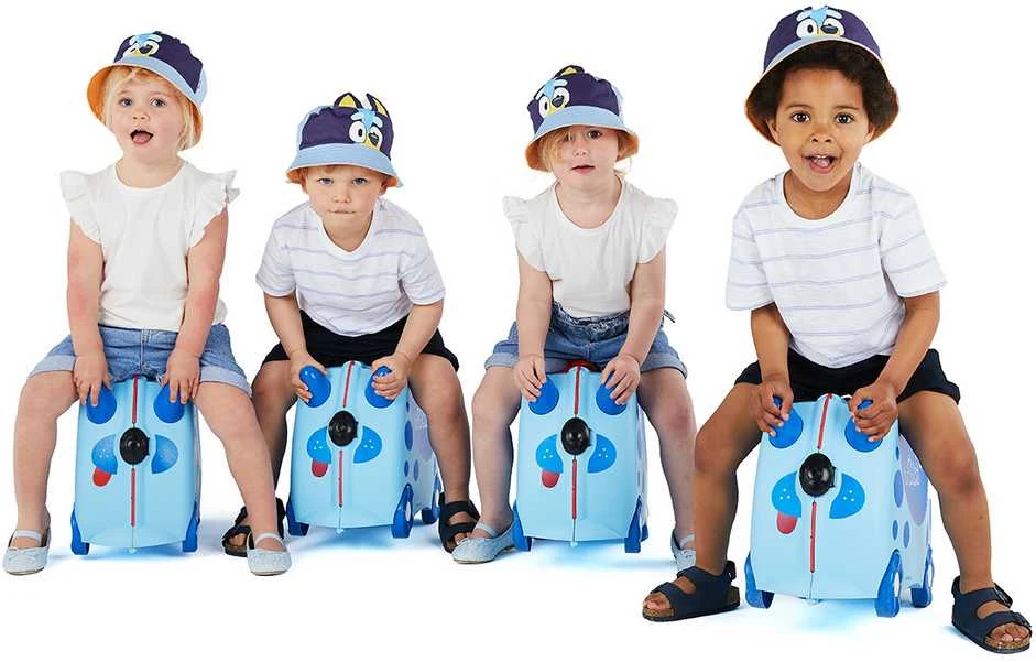 Trunki kelioninis lagaminas su ratukais vaikams | Mėlynas