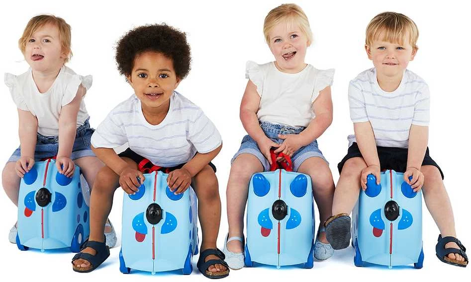 Trunki kelioninis lagaminas su ratukais vaikams | Mėlynas