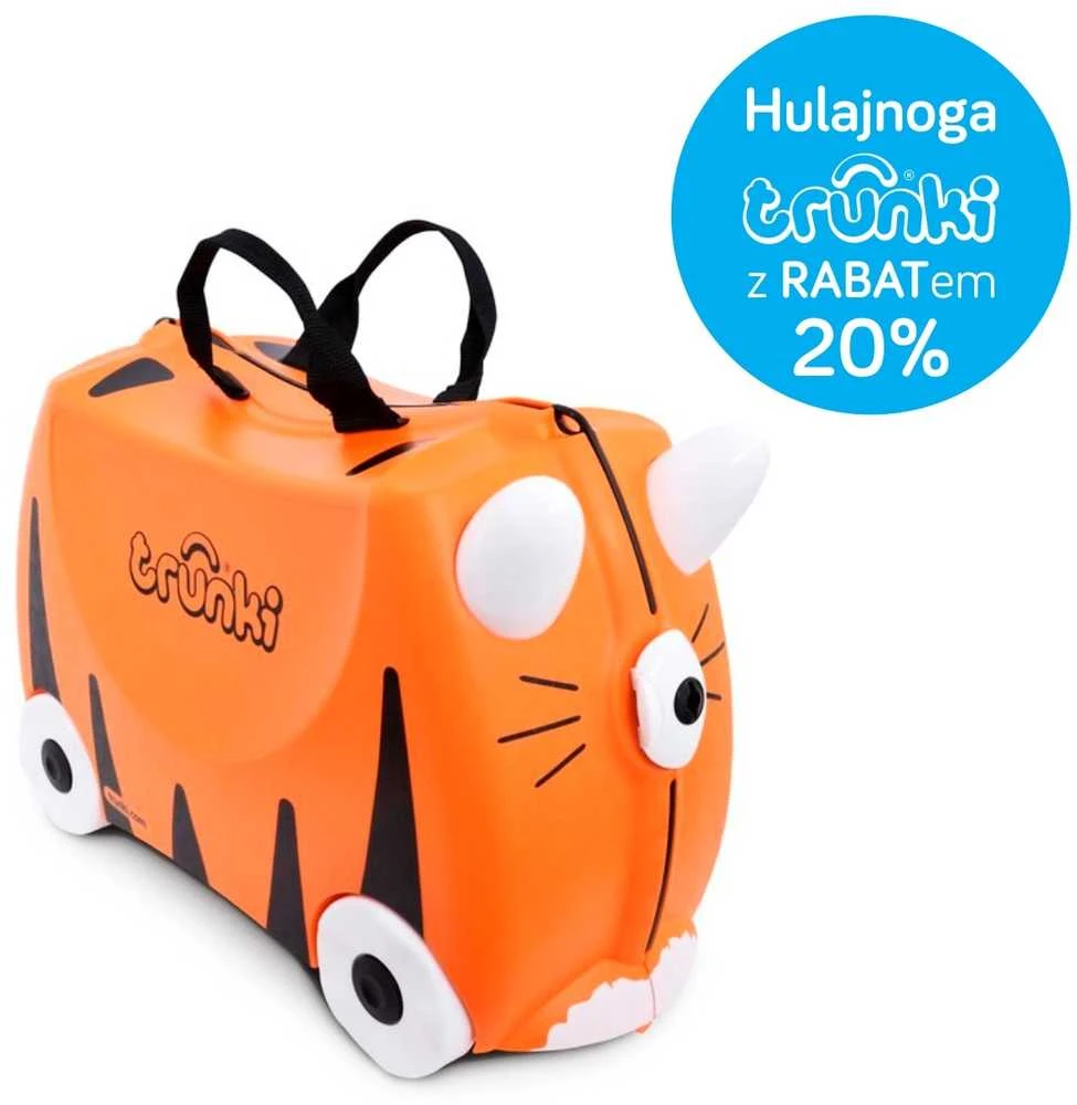 Trunki kelioninis lagaminas su ratukais vaikams | Tigriukas Tipu