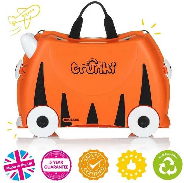 Trunki kelioninis lagaminas su ratukais vaikams | Tigriukas Tipu