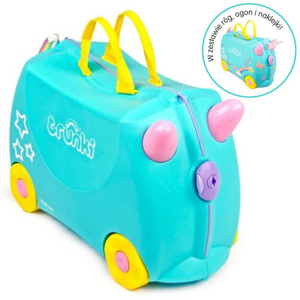 Trunki kelioninis lagaminas su ratukais vaikams | Vienaragis Una
