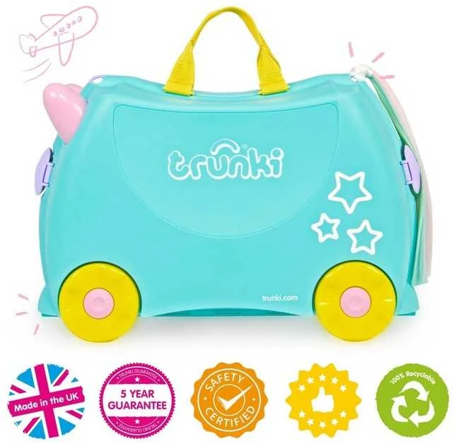 Trunki kelioninis lagaminas su ratukais vaikams | Vienaragis Una