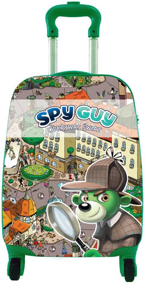 Kelioninis Trefl Walizki Vaikiškas lagaminas Spy Guy – Misija: Sopoto paslaptys – didelis žalias
