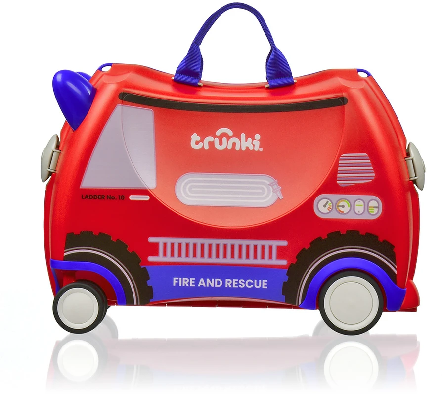 Kelioninis Dziecięca dėklas jeżdżąca Trunki Glide 360° - Gaisrinė mašina Frank