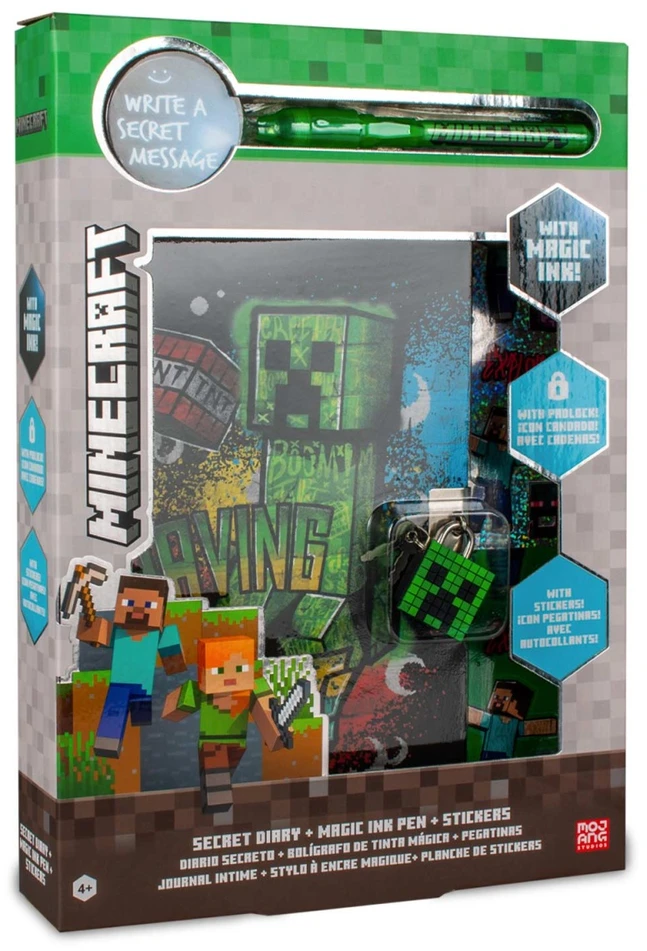Kids Euroswan Stebuklingas dienoraštis su magišku rašikliu Minecraft