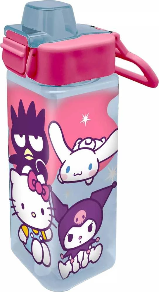 Kids Euroswan - Akcesoria licencyjne Vaikams skirtas „Euroswan“ – licencijuoti aksesuarai, kvadratinis buteliukas, 500 ml, „Hello Kitty“