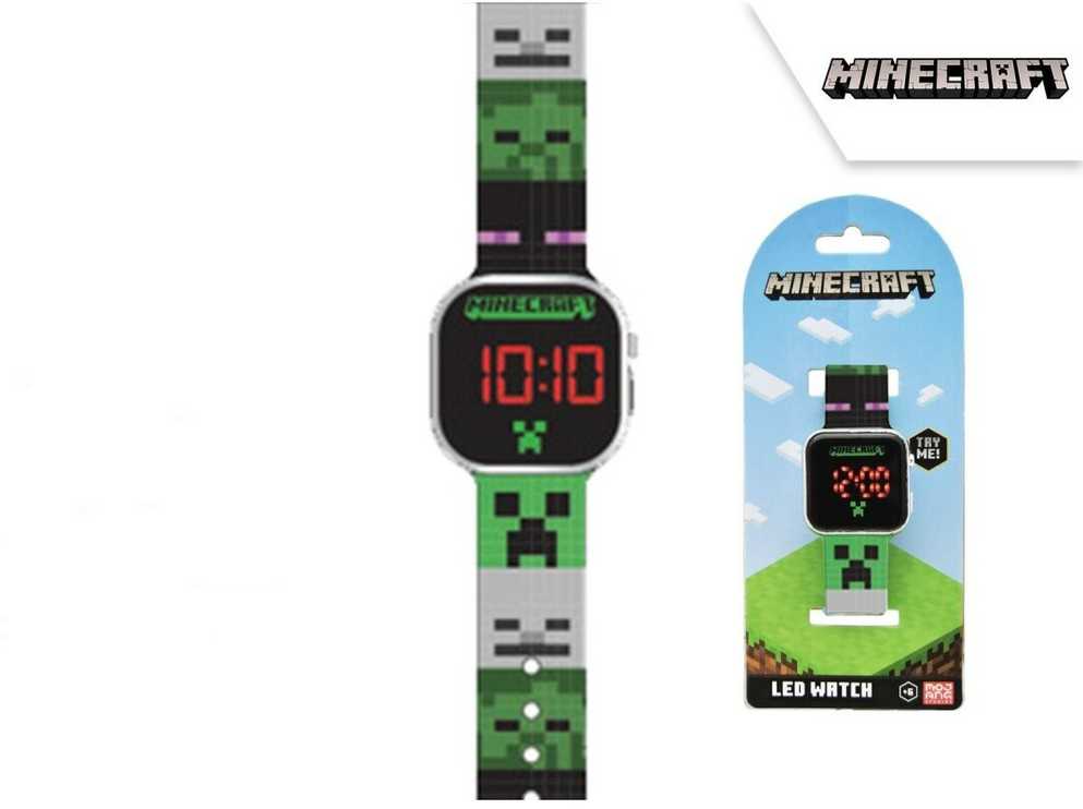 Laikrodis Kids Euroswan - Akcesoria licencyjne Kids Licensing LED laikrodžio Minecraft MIN4165 KiDS licencijavimas