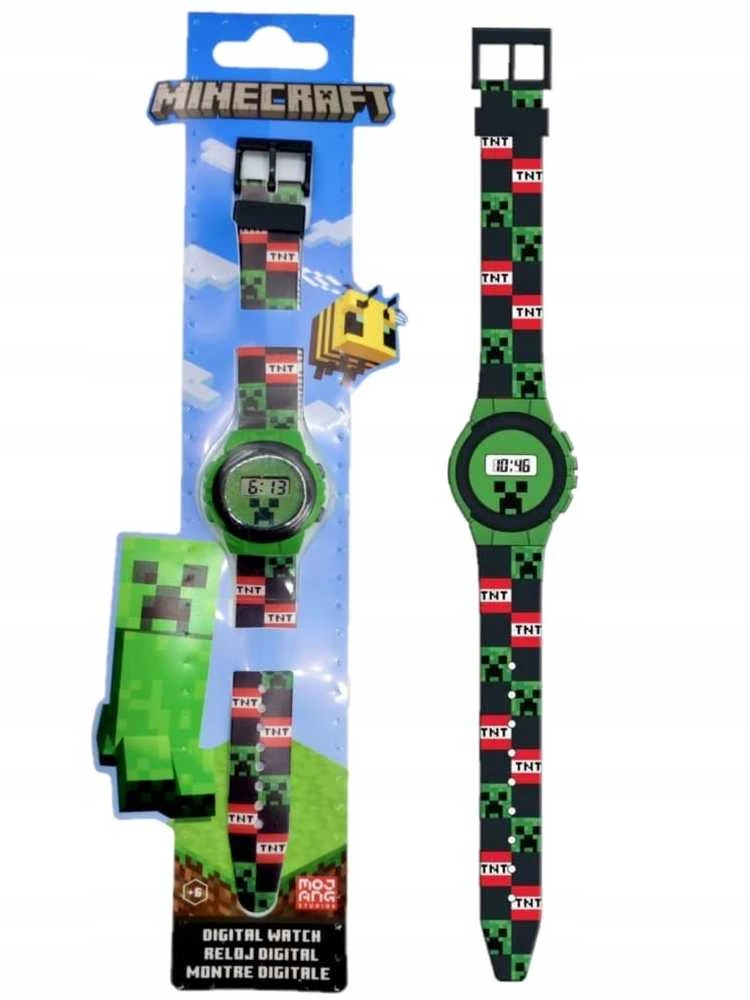 Kids Licensing Minecraft Led laikrodis
