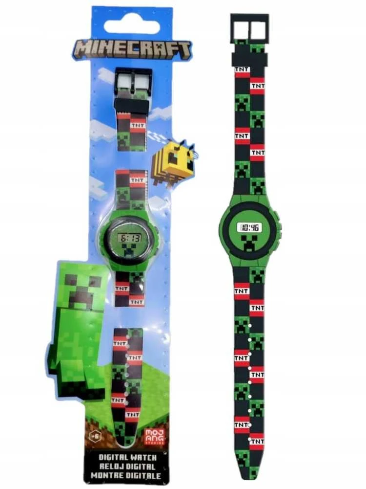 Kids Licensing Minecraft Led laikrodis