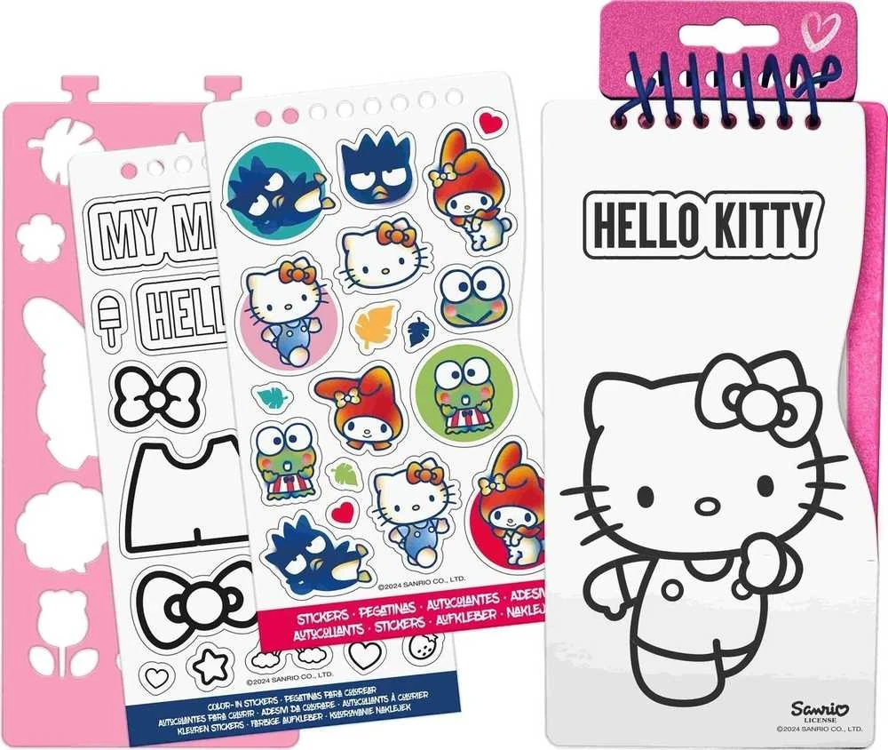 Kids Euroswan - Akcesoria licencyjne Kids Euroswan Hiszpania *****Hello Kitty lipdukų rinkinys, trafaretai HK50143 87007
