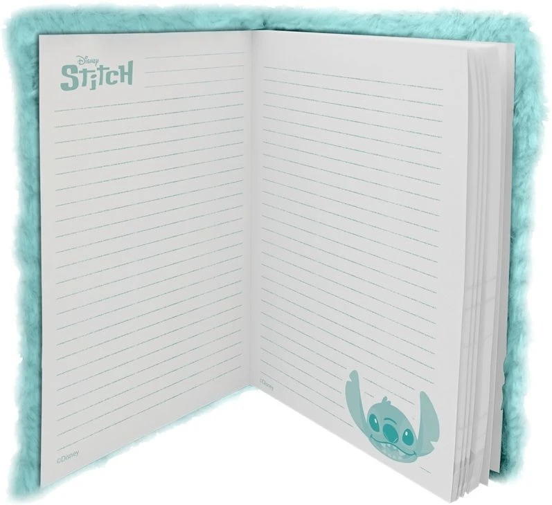 Kids Euroswan - Akcesoria licencyjne Dienoraščio užrašinė A5 3D pliušinis Lilo ir Stitch Ohana / St00117