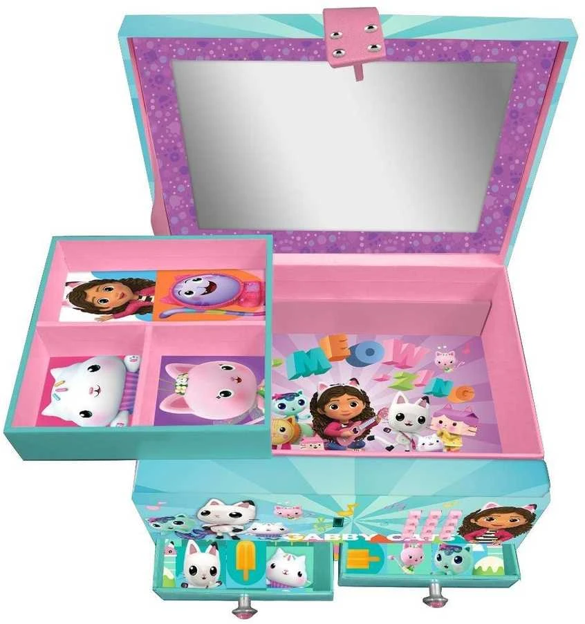 Kids Euroswan Hiszpania „Gabby's Dollhouse“ papuošalų dėžutės su kodu